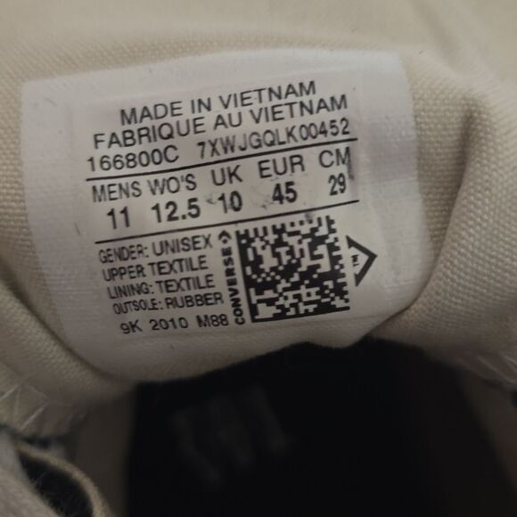 Converse Run Star Hike Hi Women's Size 12.5 Mens 11 Black White Gum Sneakers - Picture 7 of 10